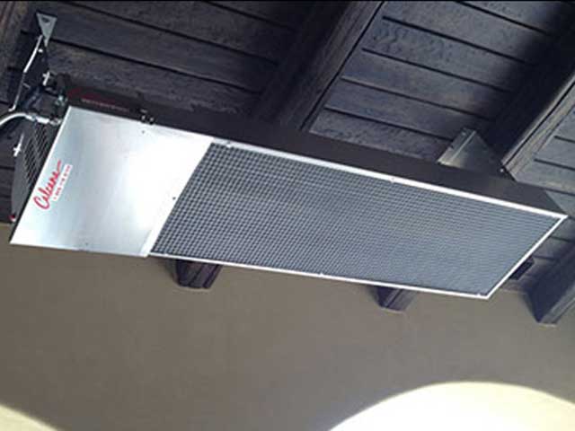 Wall Mounted Patio Gas Heaters Radiant Heat, Overhead Gas Patio Heaters