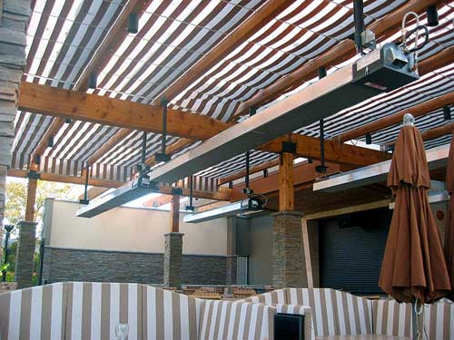 Outdoor Restaurant Heaters Propane Gas, Overhead Radiant Infrared Gas Patio Heaters